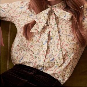 Sezane Multicolor Floral Blouse.